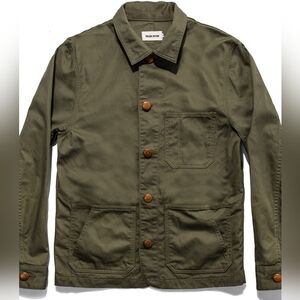 Taylor Stitch Ojai Jacket in Olive Organic Double-Sateen Fabric Size: Large (42)
